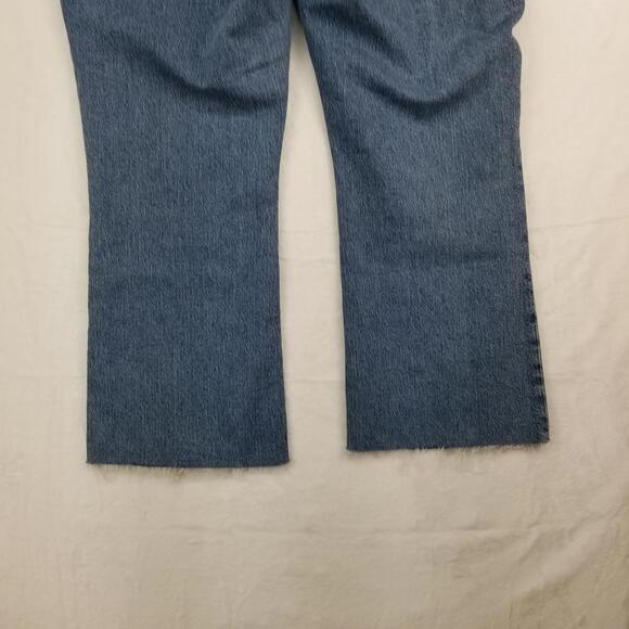 J. Crew 9" Demi‎ Bootcut Crop Jeans 33 High-rise Raw Hem Boot Jean - Picture 6 of 14